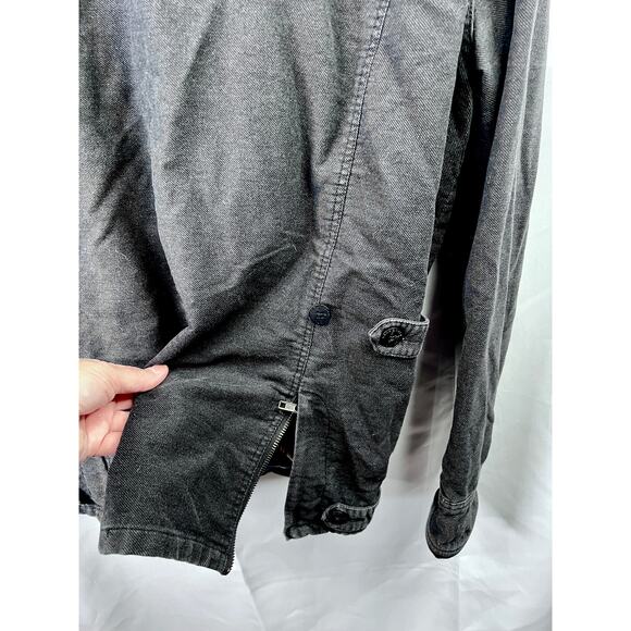 Kane & Unke Men's XXL Military Style Jacket Gray Coat Lined Cotton Blend Pockets - Picture 7 of 16
